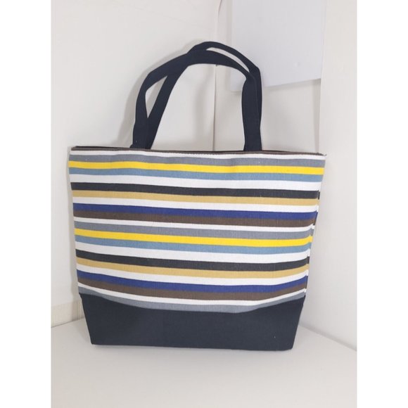 Women's Handbag Shoulder BEACH striped bag multicolor shoppers tote - Picture 2 of 16